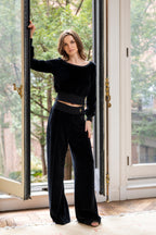 Doyenne Velour Pants – Nighttime in Paris